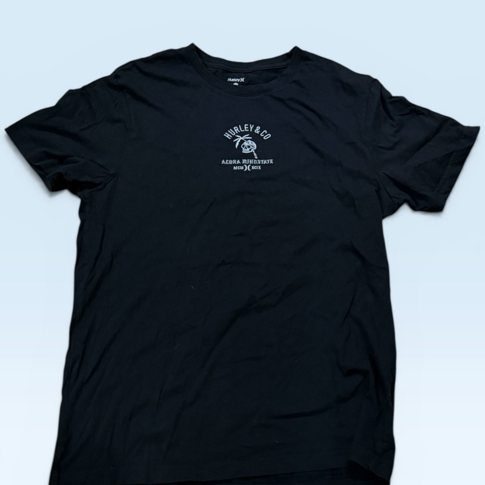 Hurley Black Short Sleeve Crew with Small Chest Logo